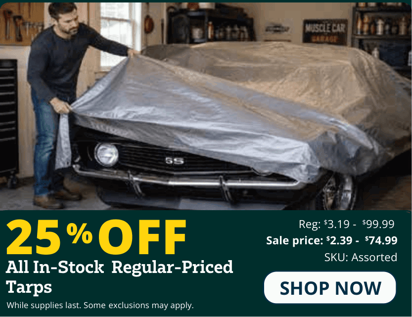 25% off tarps