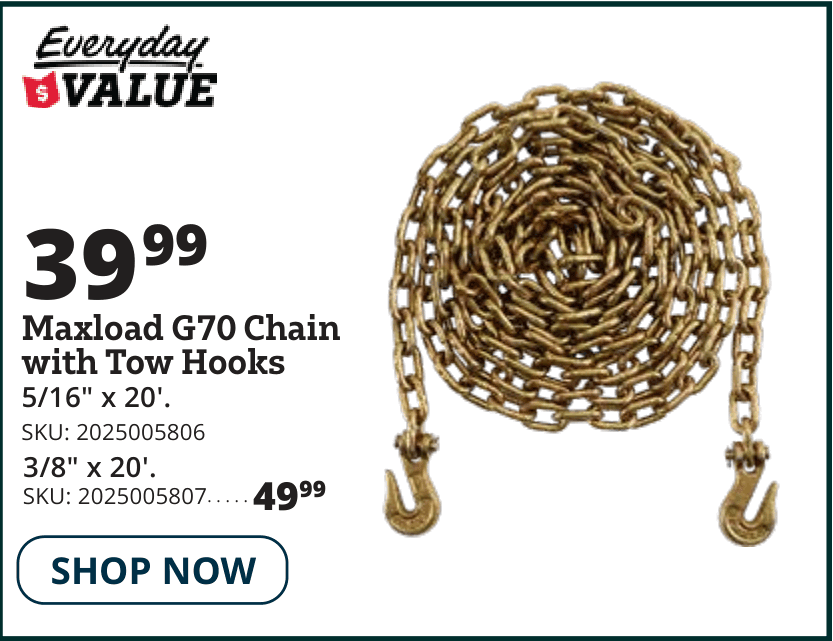 Maxload G70 Chain with Tow Hooks