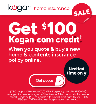 Kogan Home Insurance Switch Week - Get $100 Kogan.com credit ‡