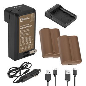 Green Extreme 2x NP-W235 17.3Wh 7.2V 2400mAh Lithium-Ion Battery, Bundle with Compact Smart Charger and Smart Charger Plate for Fujifilm X-T4 Camera