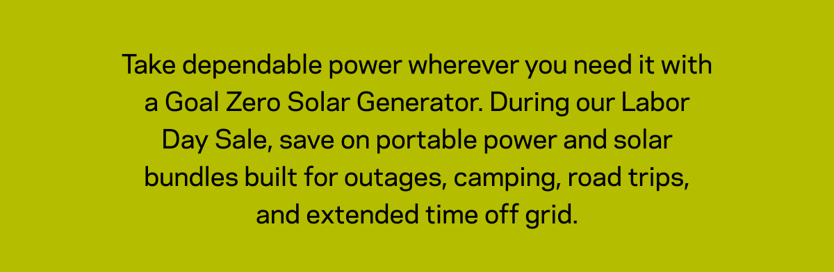 Shop Labor Day Sale Solar Generators