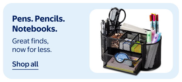 Pens. Pencils. Notebooks. Great finds, now for less.