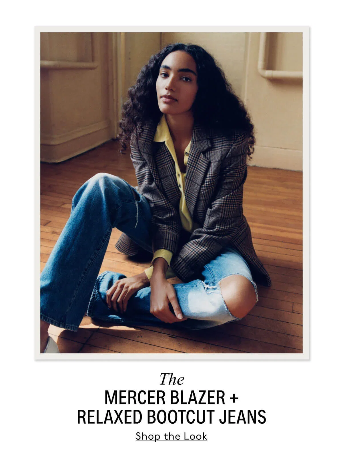 The Mercer Blazer + Relaxed Bootcut Jeans | Shop the Look