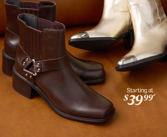 Boots starting at $39.99*