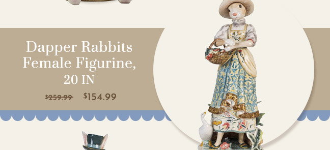 Dapper Rabbits Female Figurine $154.99
