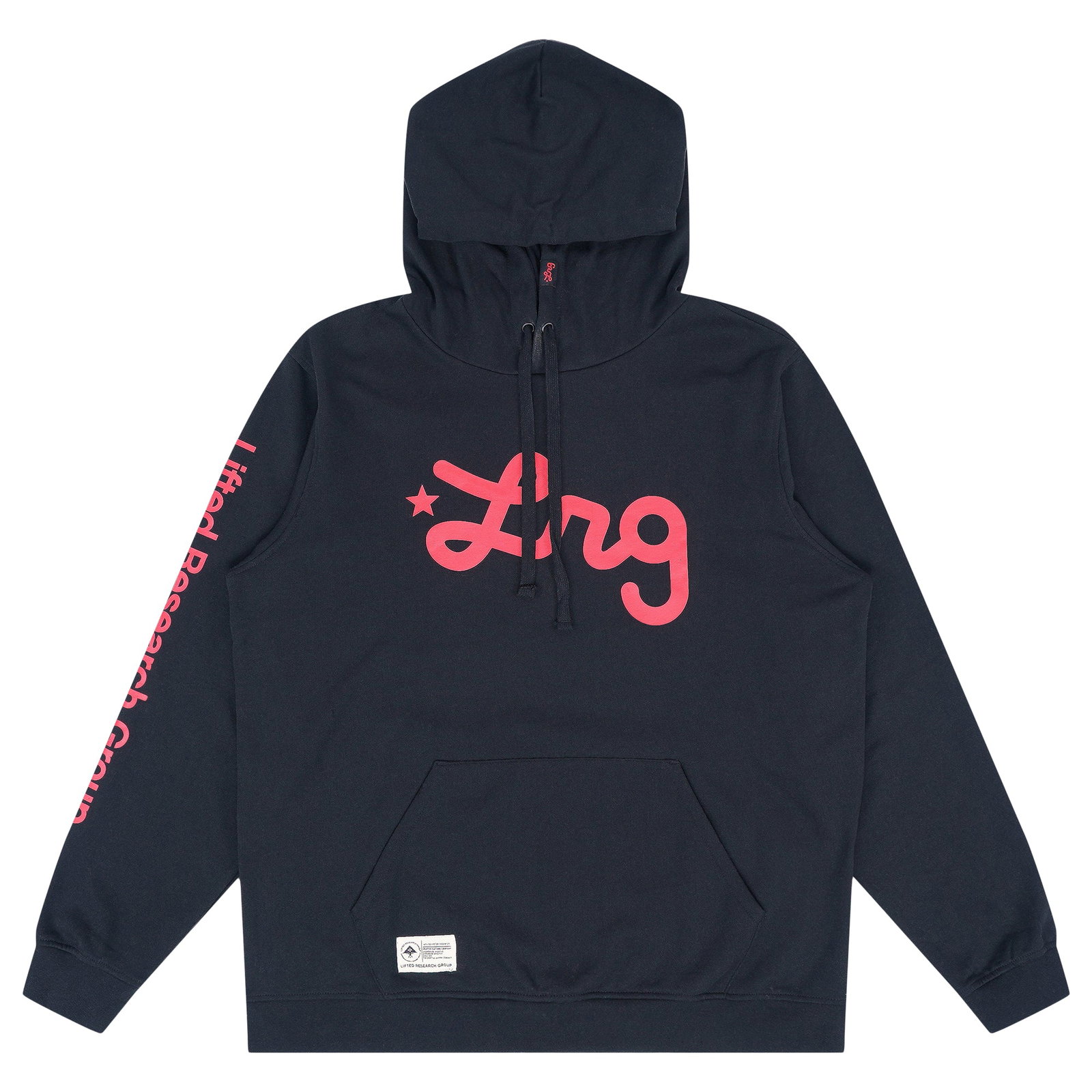 Image of LIFTED SCRIPT Pullover Hoodie - Black/Red
