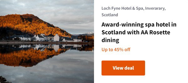 Award-winning spa hotel in Scotland with AA Rosette dining