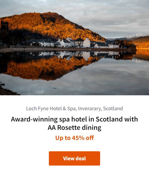 Award-winning spa hotel in Scotland with AA Rosette dining