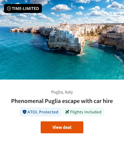 Phenomenal Puglia escape with car hire