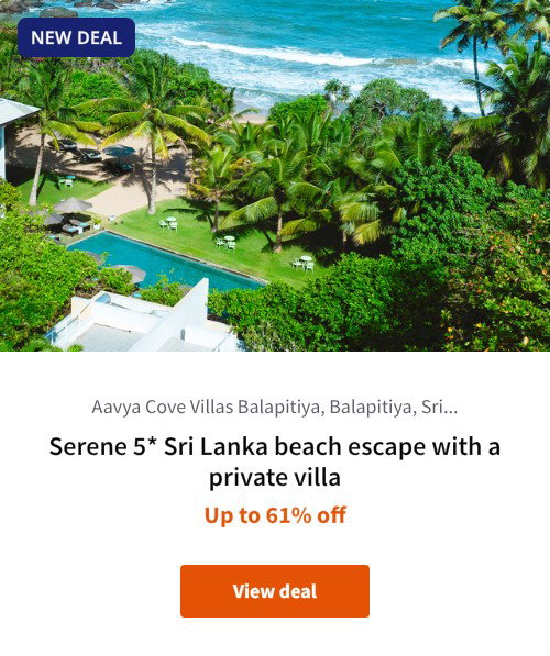 Serene 5* Sri Lanka beach escape with a private villa