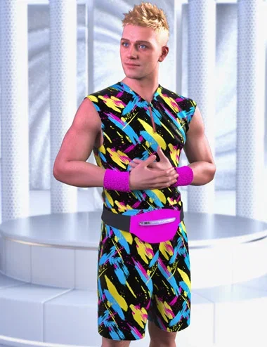 JMR dForce Miro Retro Outfit for Genesis 9 and 8 Male