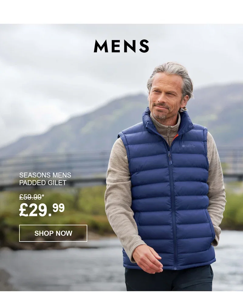 Seasons Mens Padded Gilet