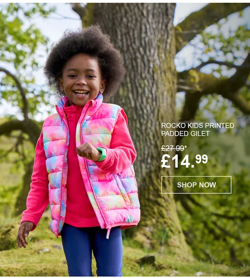 Rocko Kids Printed Padded Gilet