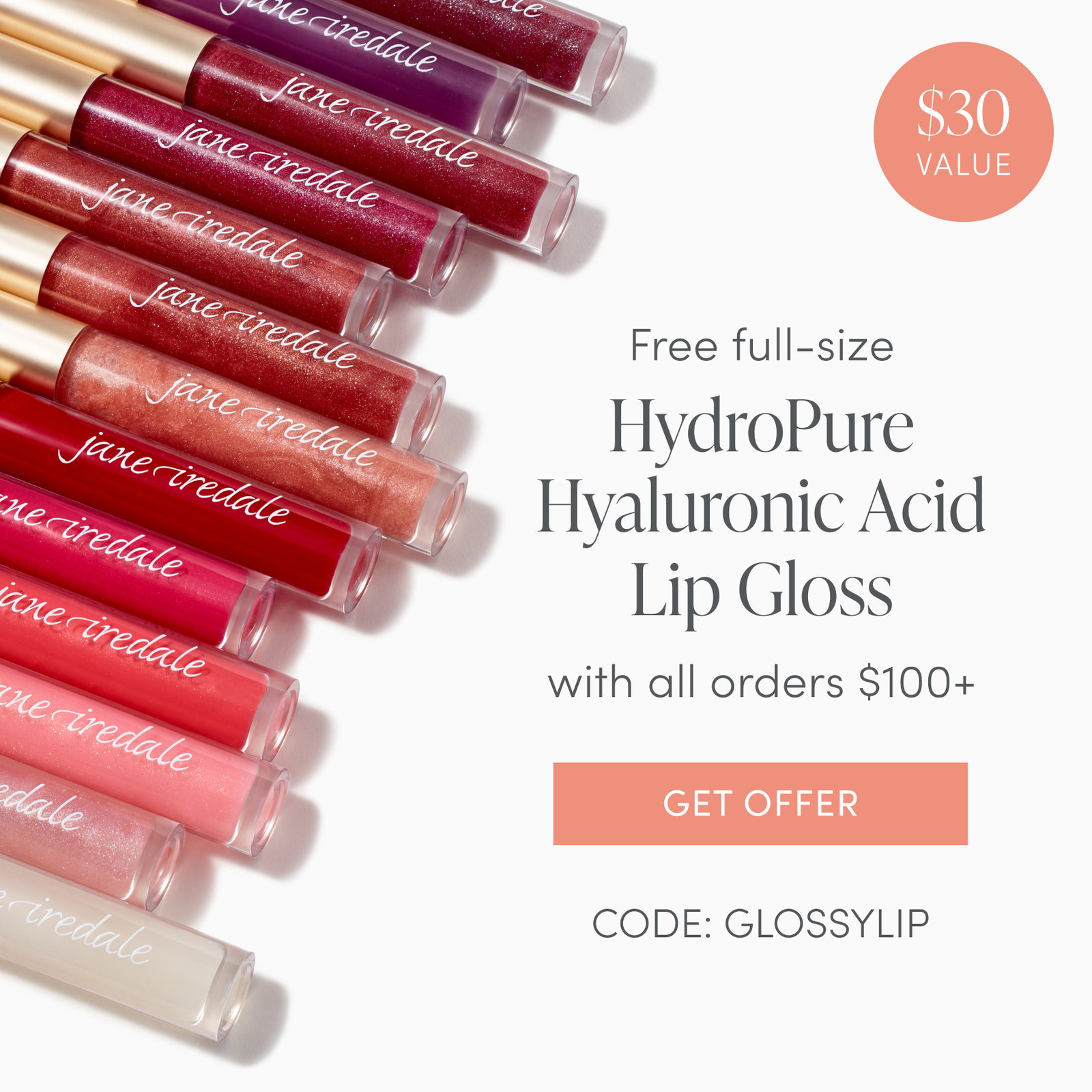 free lip gloss on orders $100+