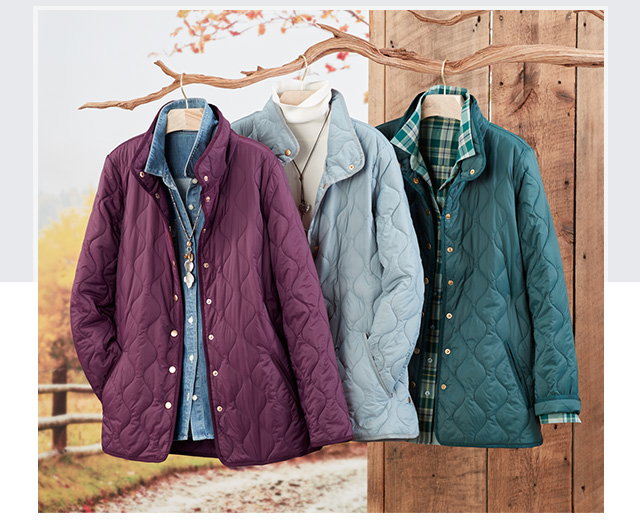 WanderLite Quilted Jacket hanging shot