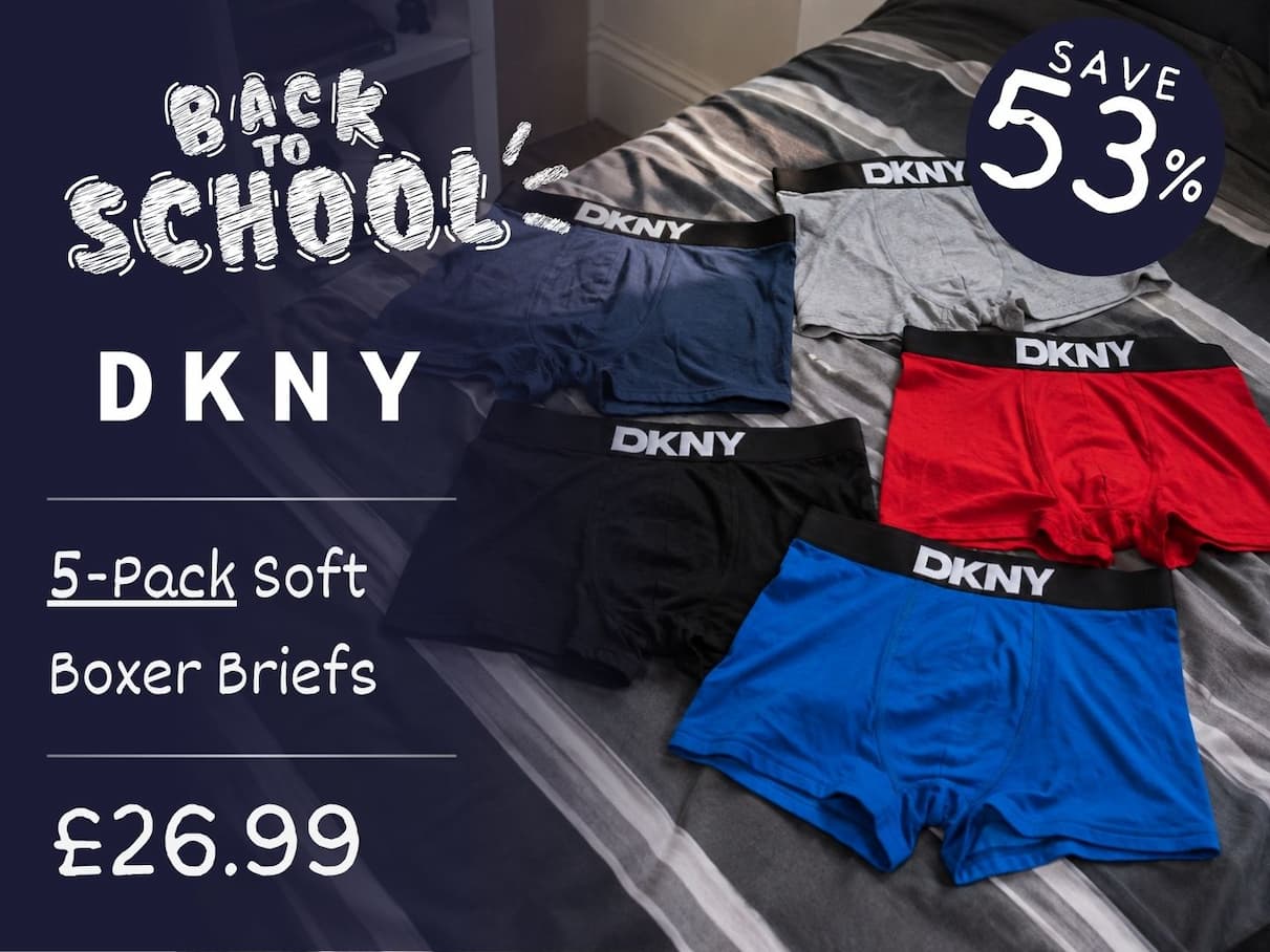 DKNY Mens Walpi Soft Breathable Fitted 5 Pack Boxer Briefs