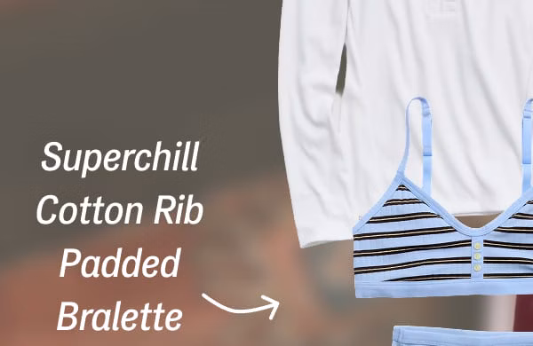 Superchill Cotton Rib Padded Bralette