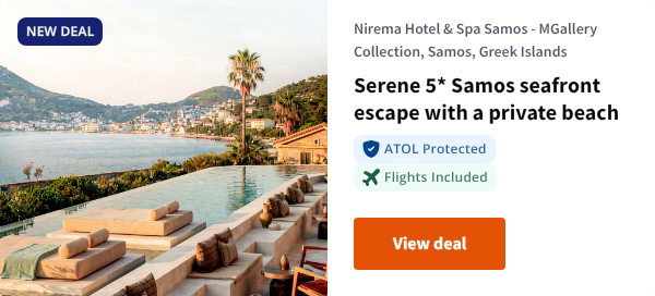 Serene 5* Samos seafront escape with a private beach