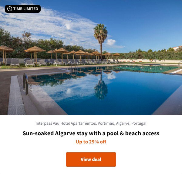 Sun-soaked Algarve stay with a pool & beach access