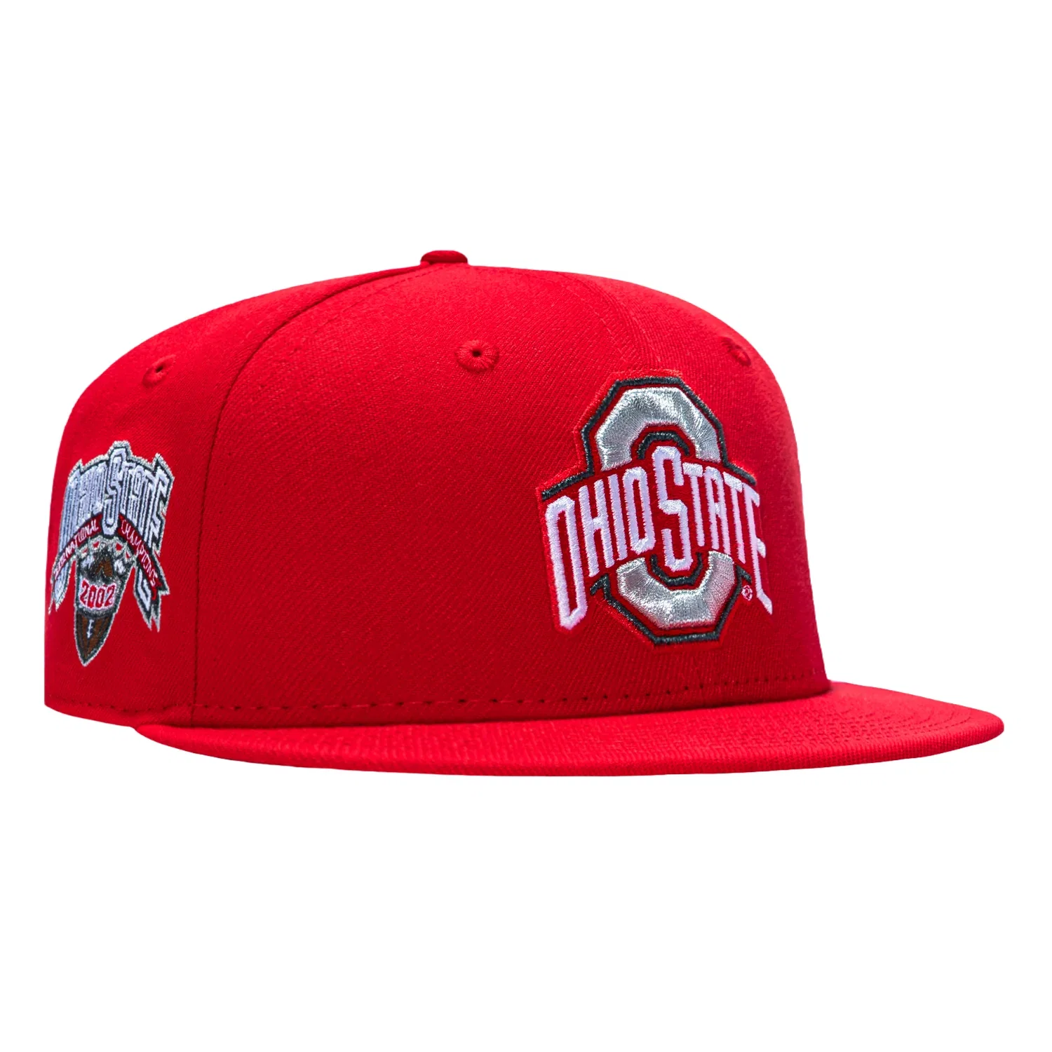 Image of New Era 59Fifty Ohio State Buckeyes 2002 National Champions Patch Hat - Red
