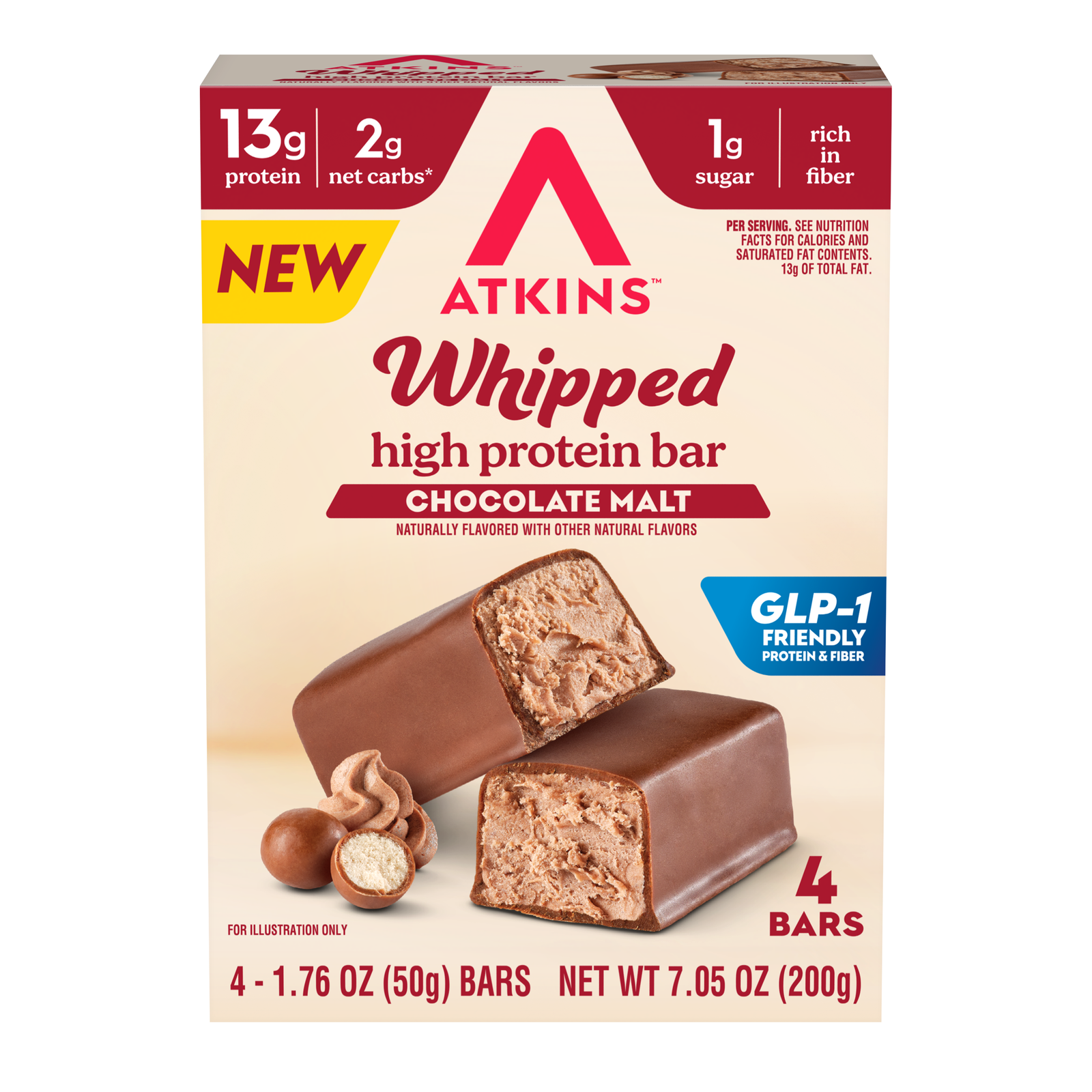 Atkins Whipped High Protein Bar Chocolate Malt