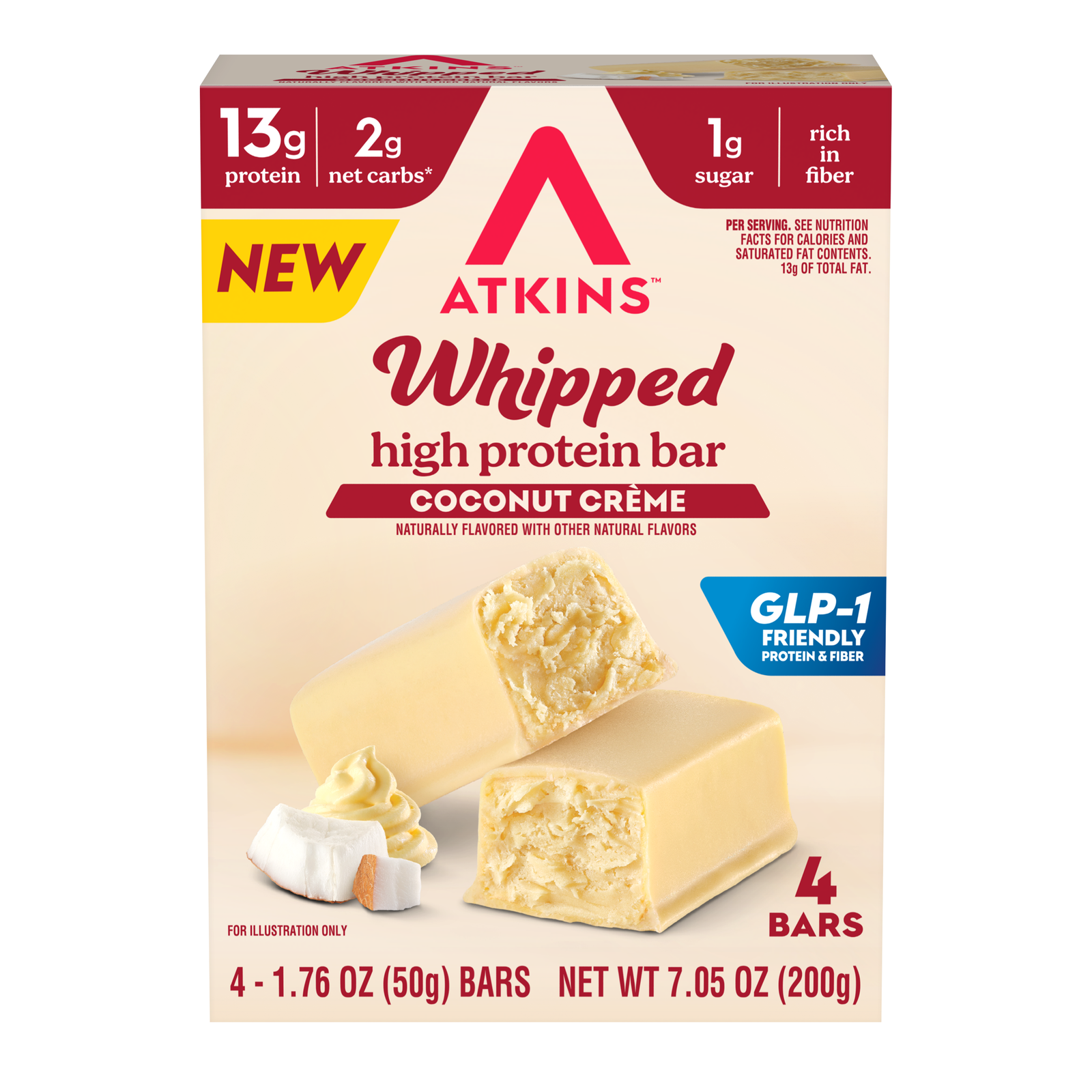Atkins Whipped High Protein Bar Coconut Creme