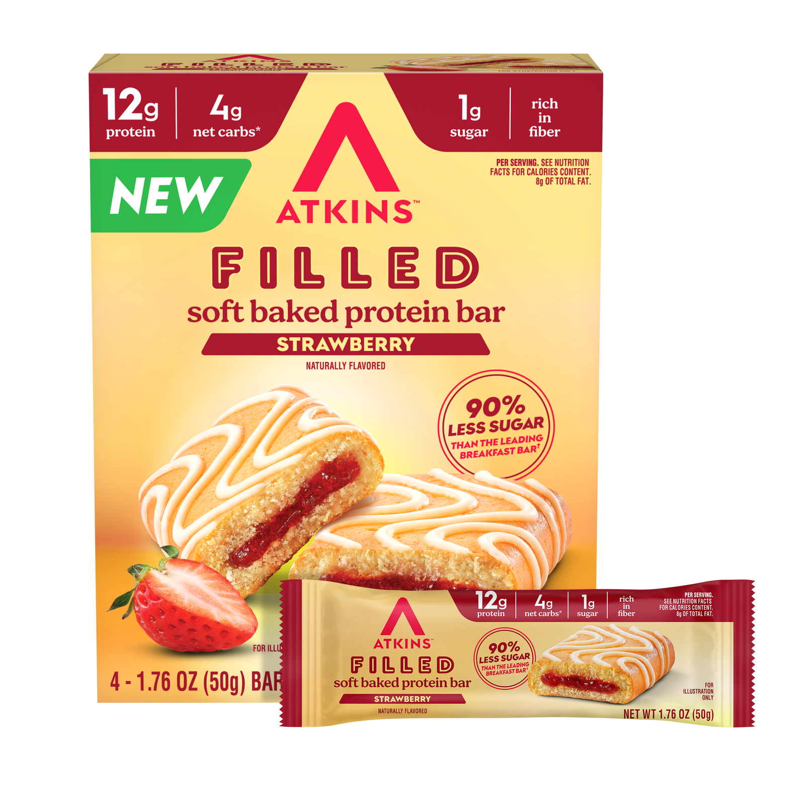 Strawberry Filled Soft Baked Protein Bar