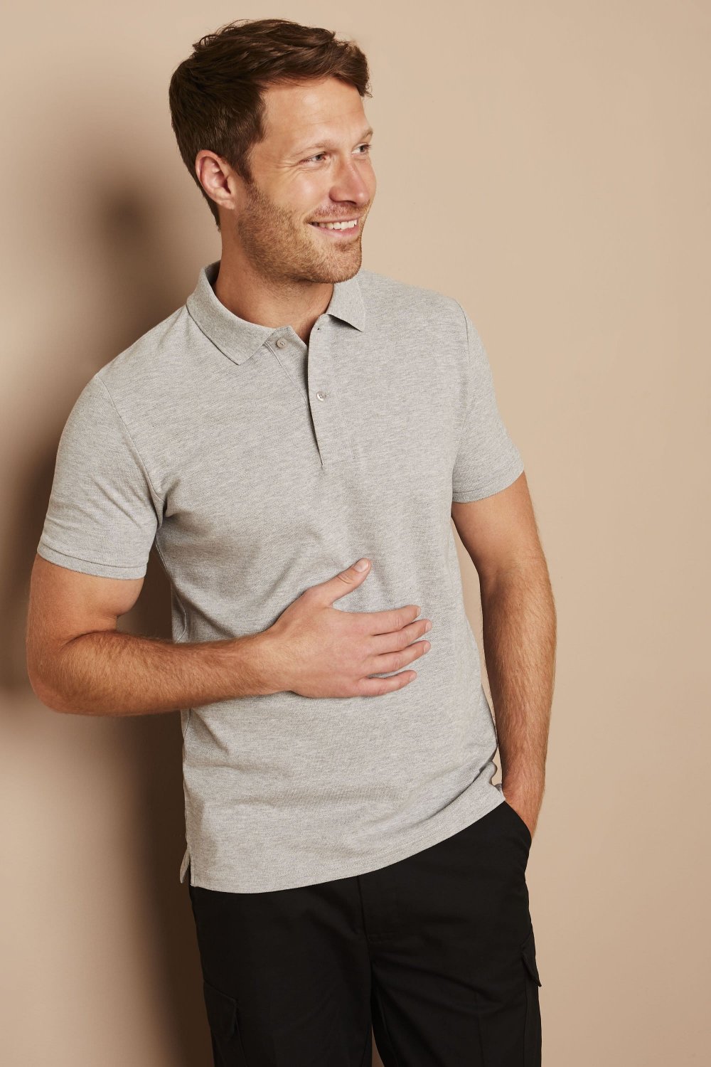 Image of Stanley/Stella Men's Stanley Dedicator Iconic Polo Shirt, Heather Grey