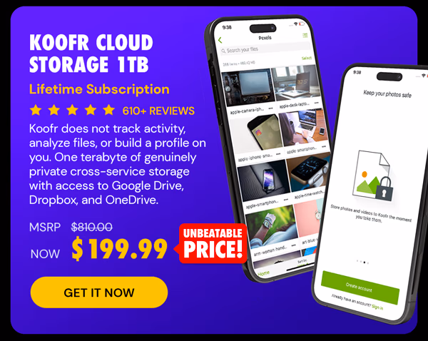 Koofr Cloud Storage: Lifetime Subscription (1TB)