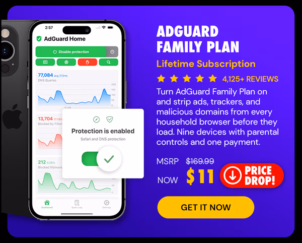 AdGuard Family Plan: Lifetime Subscription