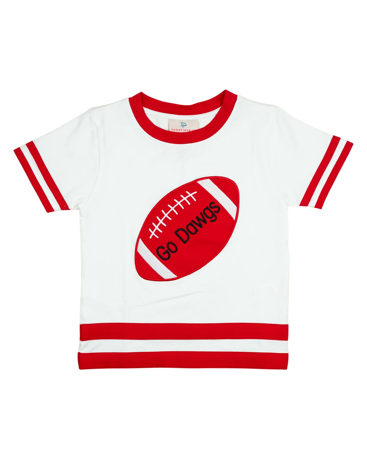 Image of Go! Fight! Win! Red Football Appliqué Shirt