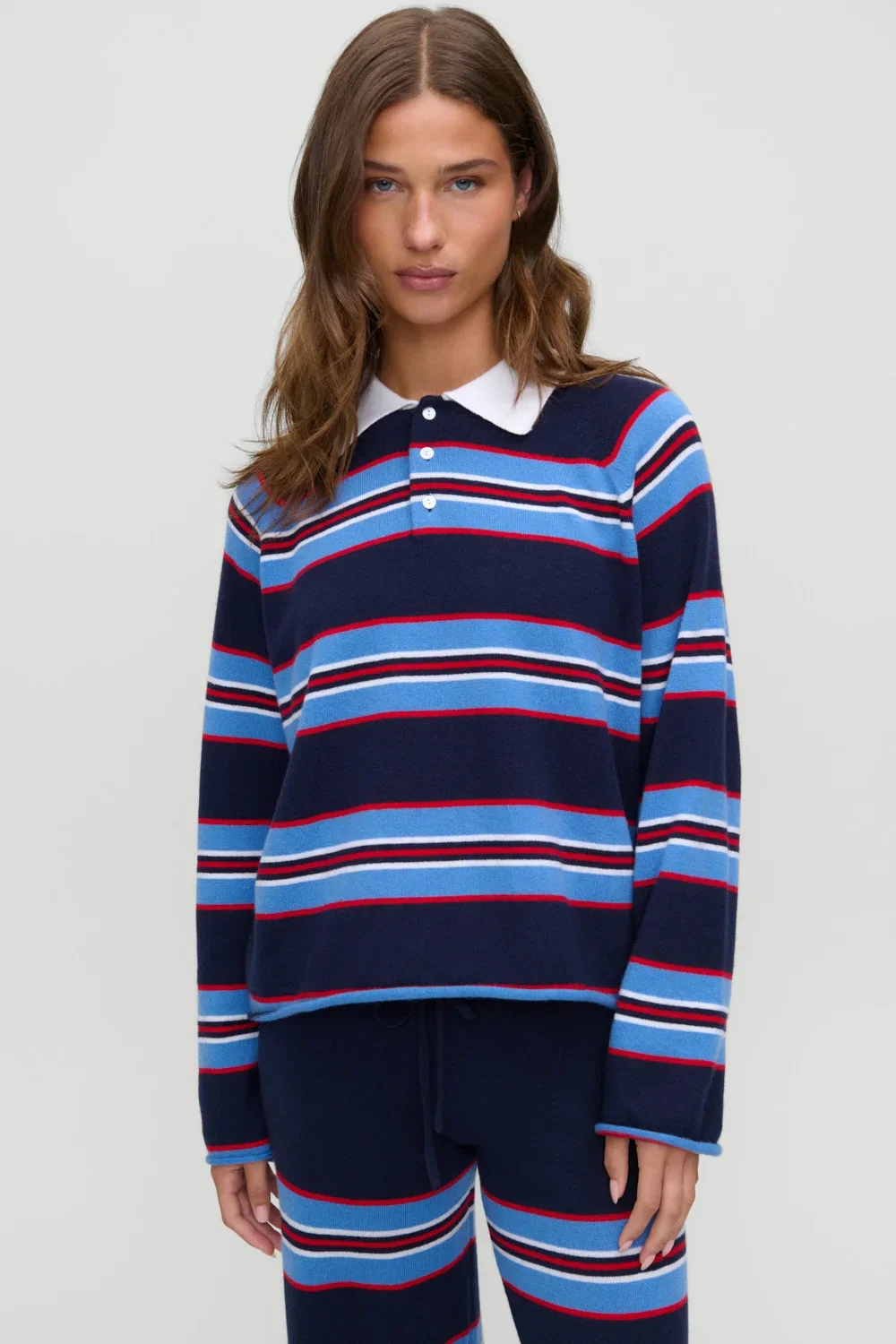 Image of Benson Cashmere Rugby Sweater - Rugby Stripe