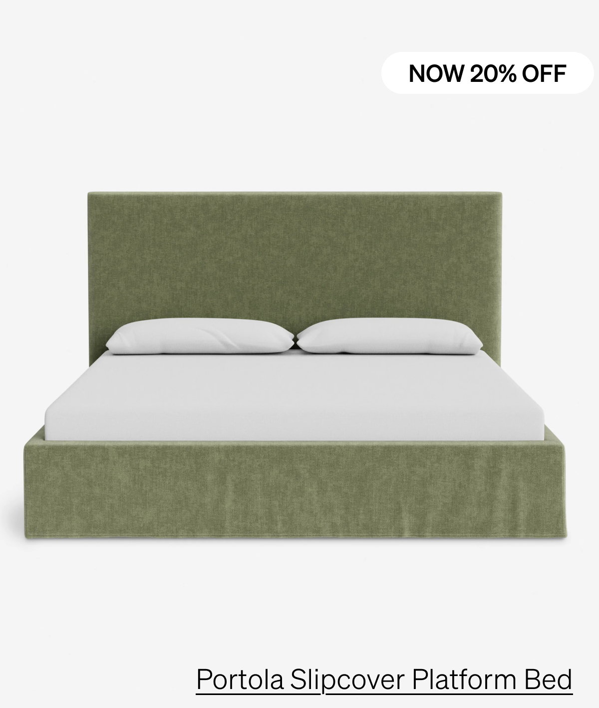 Shop Portola Slipcover Platform Bed