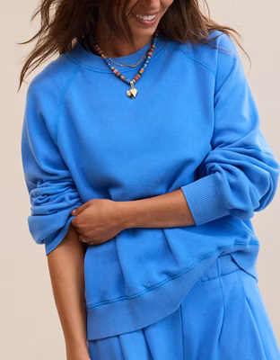 Aerie Go-To Classic Length Crew Sweatshirt
