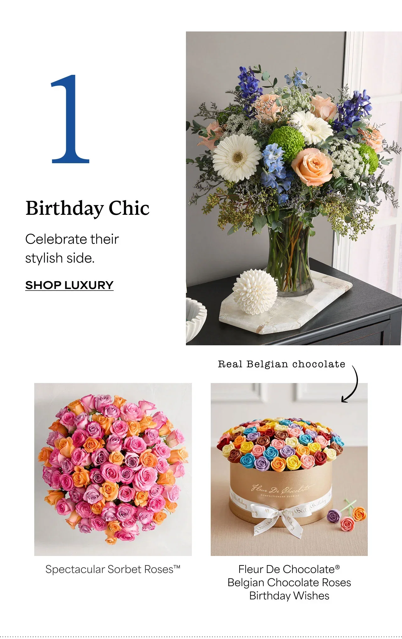 1 | Birthday Chic | Celebrate their stylish side. | Shop Luxury