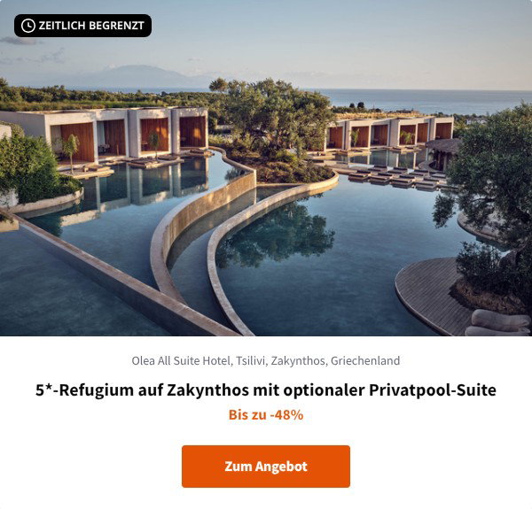 5*-Refugium auf Zakynthos mit optionaler Privatpool-Suite