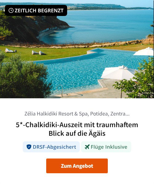 5*-Chalkidiki-Auszeit mit traumhaftem Blick auf die Ägäis