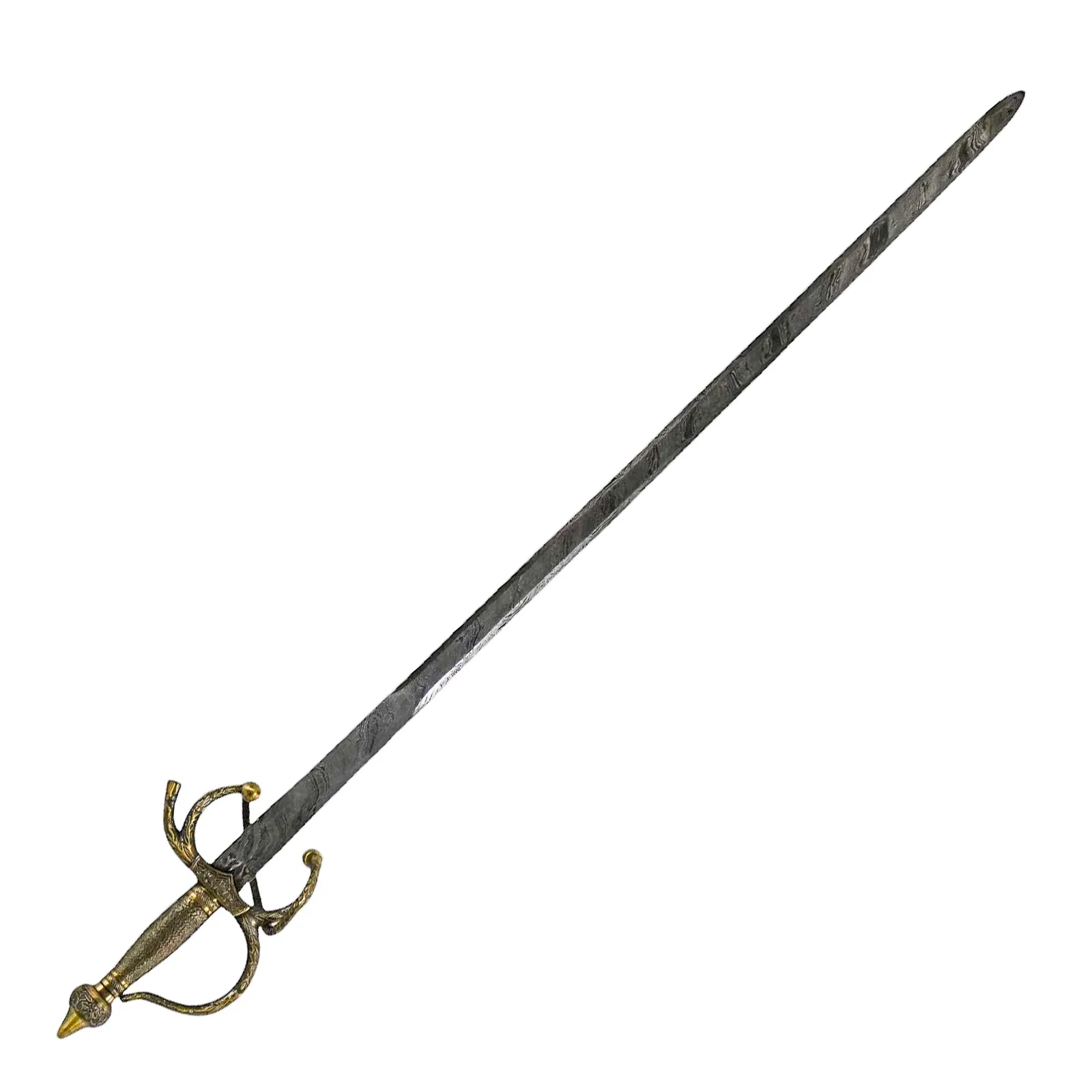 Image of Italian Rapier Sword- Damascus Steel- 45"