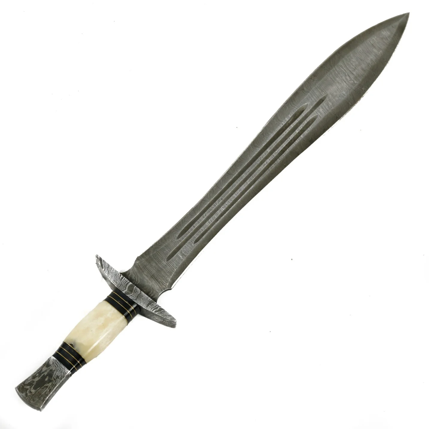 Image of Viking Sword- High Carbon Damascus Steel Sword- 26"- Viking Age/ Carolingian Sword