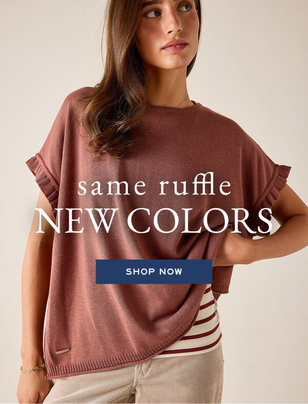 Catalina Short Sleeve Ruffle Sweater