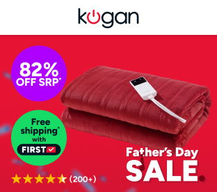 Kogan Washable Electric Heated Throw Blanket (Red, 160 x 130cm) Product Image