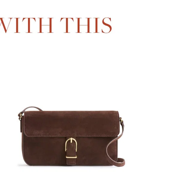 Where it with this - Quinn buckle-flap shoulder bag - Price $74.50, Was $148.00.
