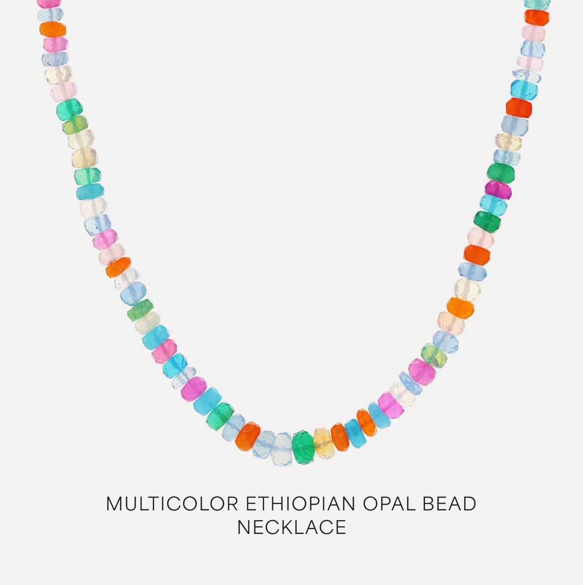 Multicolor Ethiopian Opal Bead Necklace