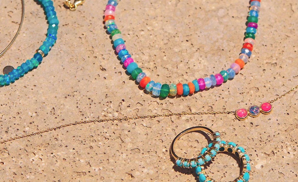 Multicolor Ethiopian Opal Bead Necklace
