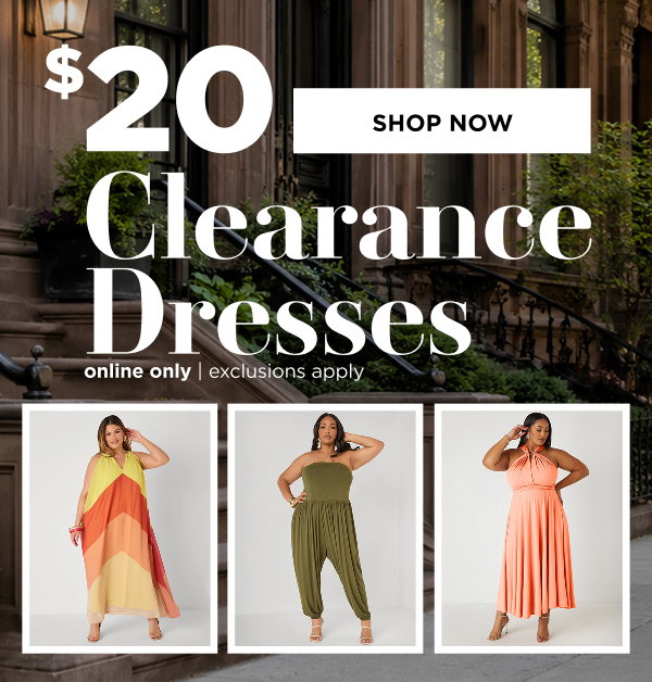 Online only. $20 clearance dresses. Shop now