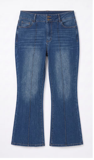 Bow Embellished Flared Jeans