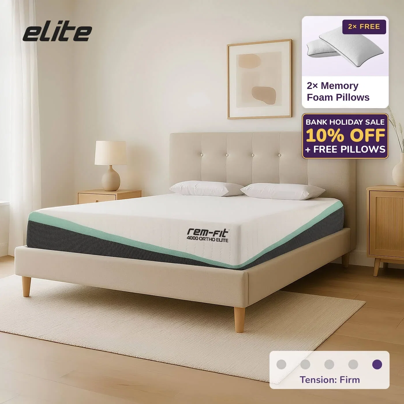 REM-Fit 4000 Ortho Elite Hybrid Mattress - Bank Holiday Sale