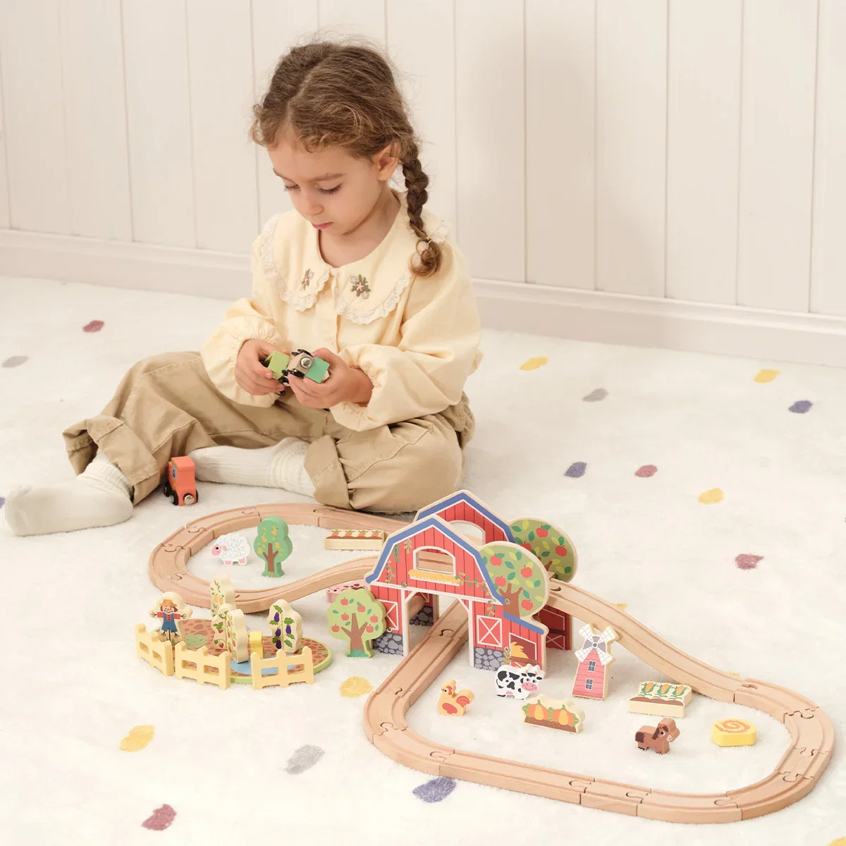 Image of Tooky Toy Farm Train Set