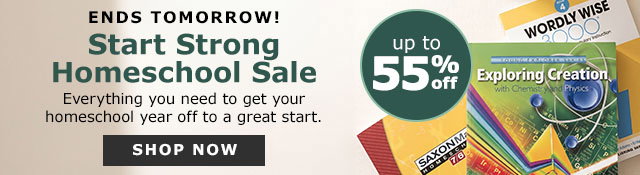 Ends Tomorrow! Start Strong Homeschool Sale | Up to 55% Off
