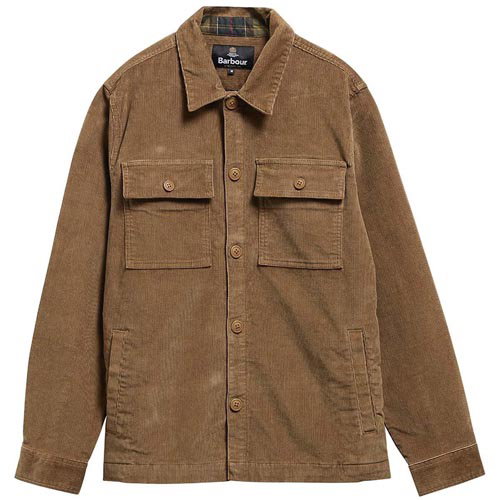 Shop Barbour Mens Tartan Trimmed Cord Overshirt